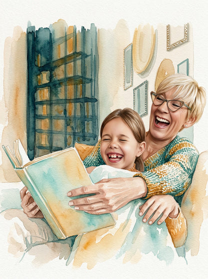 Grandparents Watercolor Paintings