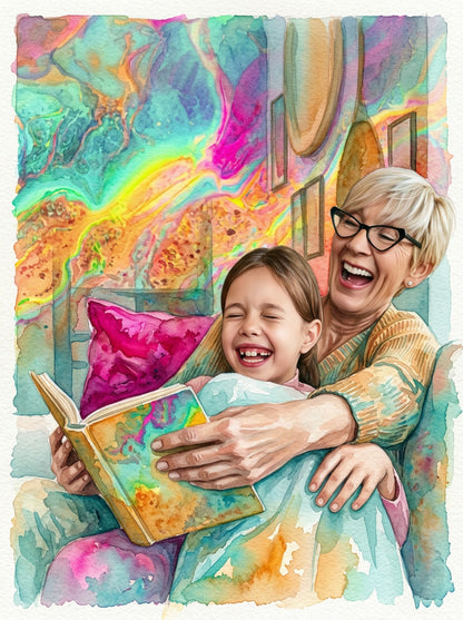 Grandparents Watercolor Paintings