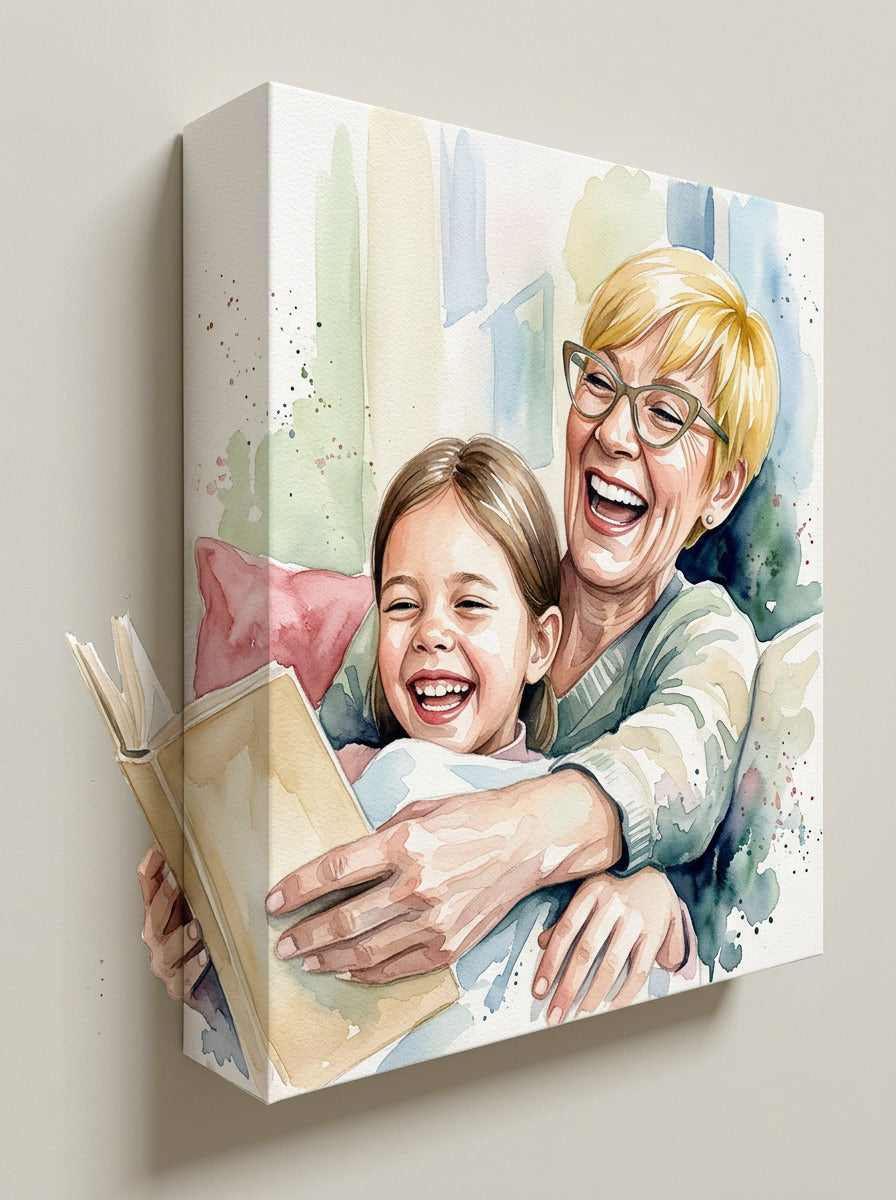 Grandparents Watercolor Paintings