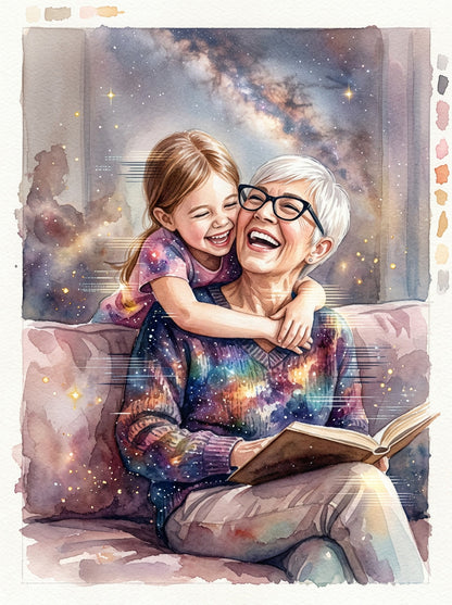 Grandparents Watercolor Paintings